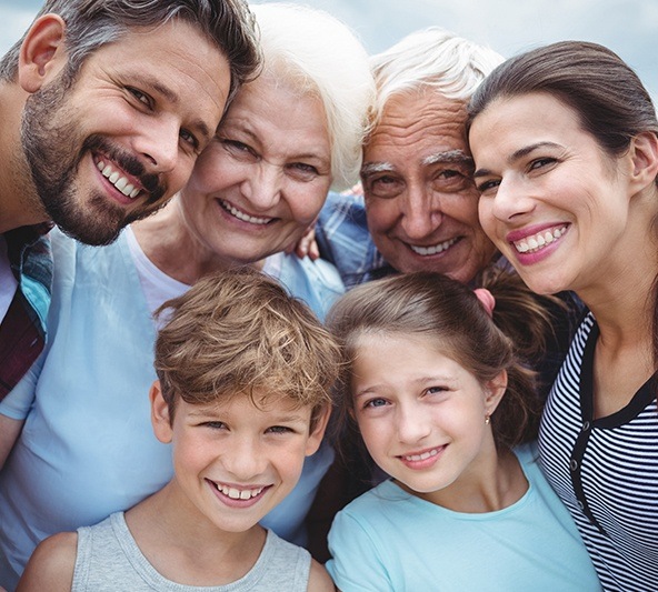 Three generations of happy family